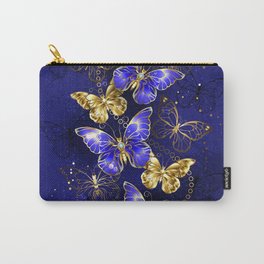 Composition with Sapphire Butterflies Carry-All Pouch