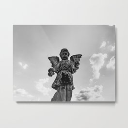 Statue of an Angel Metal Print | Escultura, Statue, Church, Angel, Sculture, Blackandwhite, Estatua, Religion, Anjo, Vintage 