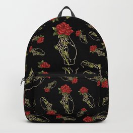 Dark Rose Gilded Hand  Backpack