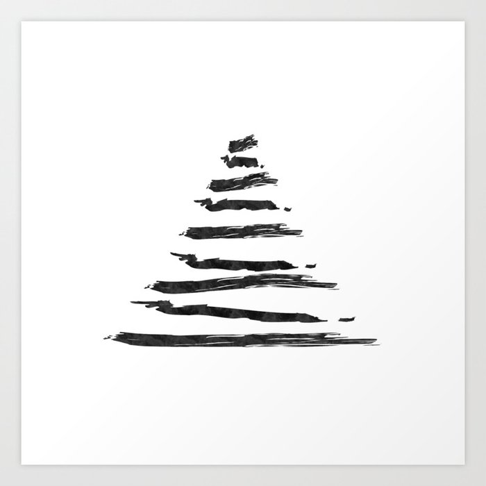Modern Christmas Tree Art Print By Newmodernfemme Society6
