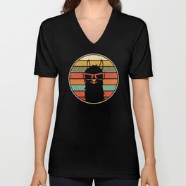 Cool Llama Alpaca | Funny Gift V Neck T Shirt