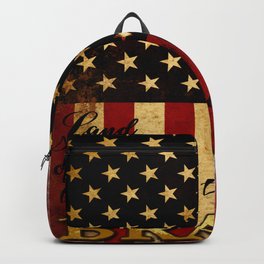 Land Of The Free Because of the Brave Liberty American Flag Memorial Design Backpack | Memorialt Shirt, Military, Presidentsday, Statueofliberty, Thanksgiving, Memorialshirt, Brave, Americanprideshirt, Veteranstshirt, Laborday 