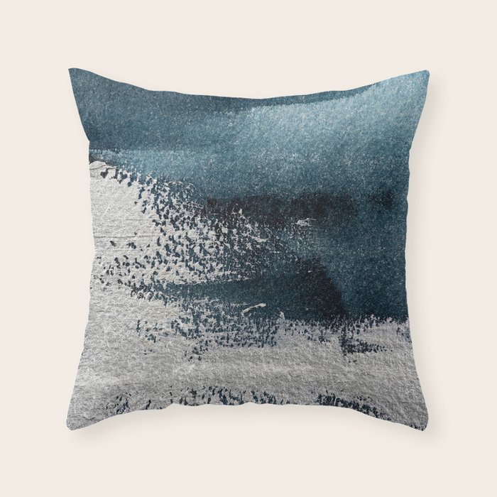 blue and silver pillows