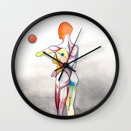 Anatomical Helen, nude female anatomy drawing, NYC Artist Wall Clock