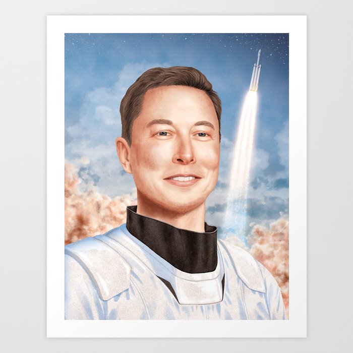 Elon Musk Art Print By Jasonraish Society6