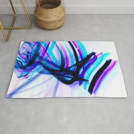 Attitude Abstract Digital Line Painting Rug