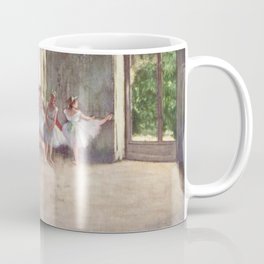 Ballet Rehearsal 1873 By Edgar Degas Reproduction by the Famous French Painter Dance Class Scene Coffee Mug