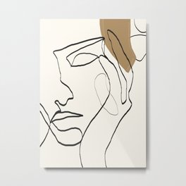 Abstract Face Metal Print