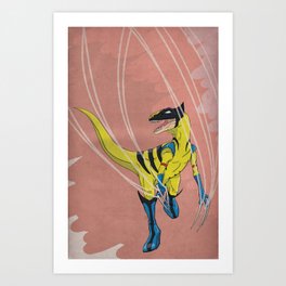 Wolveraptor - Superhero Dinosaurs Series Art Print