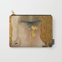 Golden Tears (Freya's Heartache) portrait painting by Gustav Klimt Carry-All Pouch