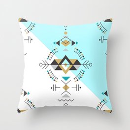 Tribal geometric secret geometry design design Throw Pillow
