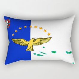 Azores Flag with Map of the Azores Islands Rectangular Pillow