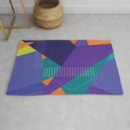 Purple Geometric pattern Abstract funny Rug