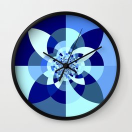Classic Blue Kaleidoscope Wall Clock