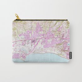 Goleta, CA from 1950 Vintage Map - High Quality Carry-All Pouch