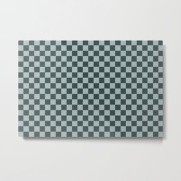 Checkerboard Pattern Inspired By Night Watch PPG1145-7 & Blue Willow Green PPG1145-4 Metal Print