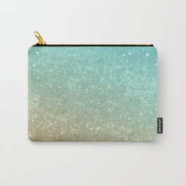 Sparkling Gold Aqua Teal Glitter Glam #1 #shiny #decor #society6 Carry-All Pouch