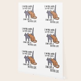 I Love Cats Wallpaper For Any Decor Style Society6 I Love Cats Wallpaper For Any Decor Style Society6