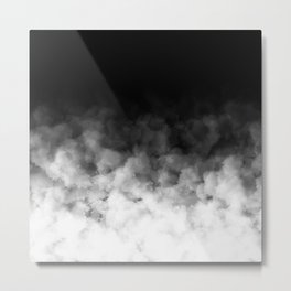 Ombre Black White Minimal Metal Print | Black And White, Minimal, Smoke, Graphicdesign, Modern, Original, Clouds, Art, Minimalistic, Abstract Painting 