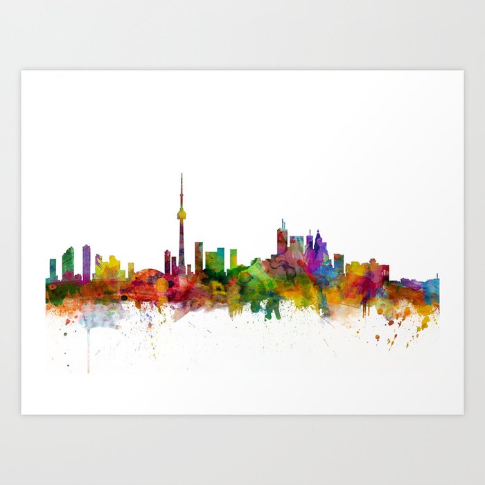Toronto Canada Skyline Art Print By Artpause Society6