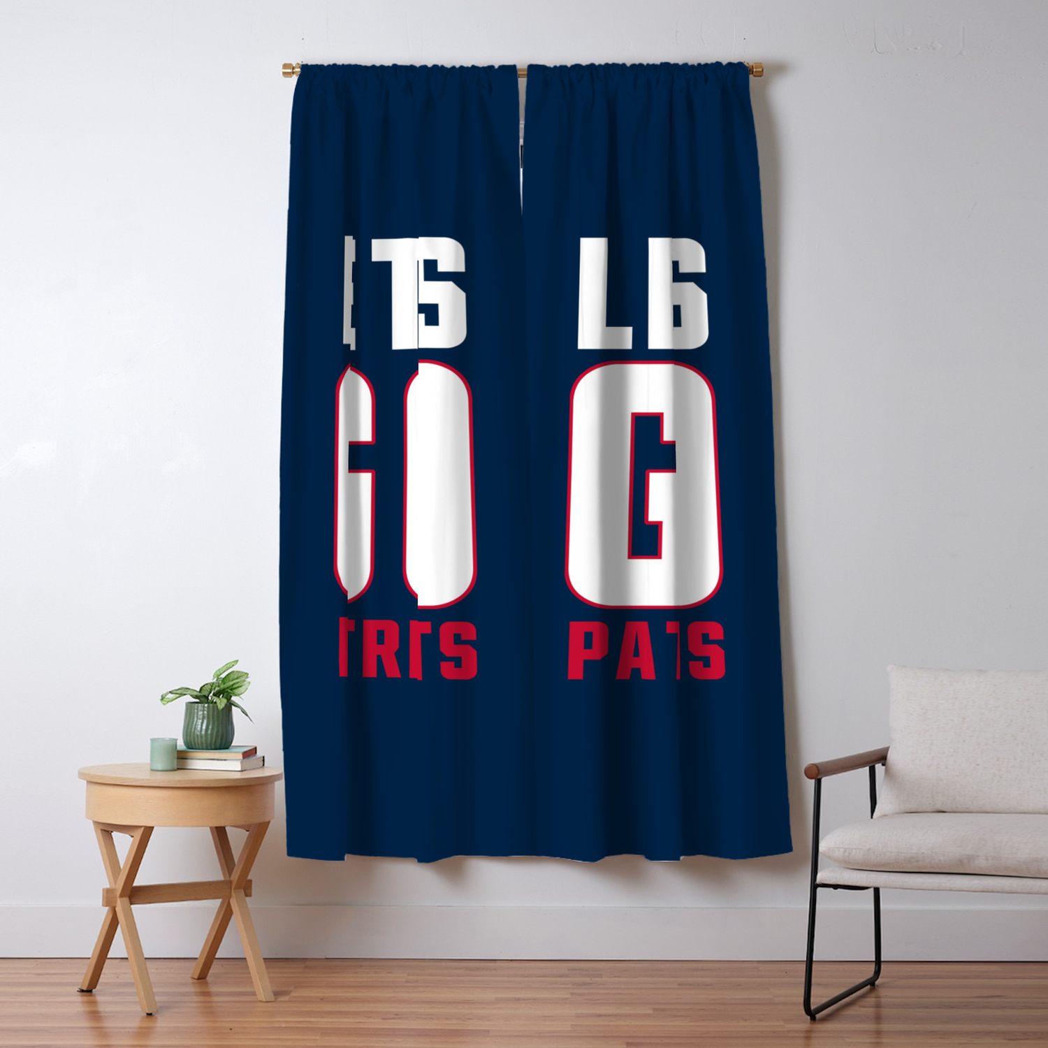 Let S Go Patriots New England Blackout Curtain By Socoart Society6
