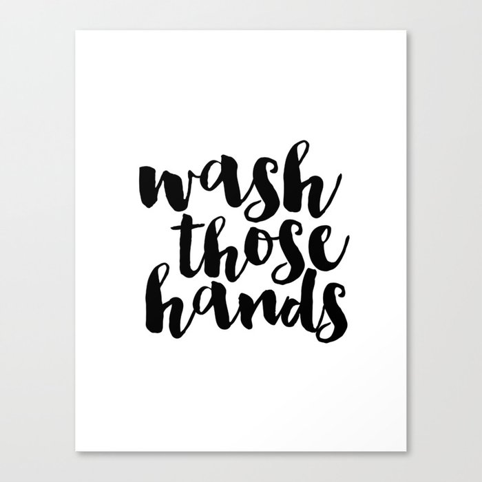 Bathroom Art Bathroom Sign Printable Hand Lettered Nursery Decor Kids Bathroom Wall Art Print Canvas Print By Typohouseart Society6