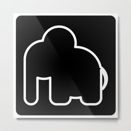 Elephant Bw Metal Print