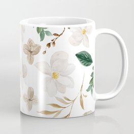 Magnolia Watercolor Floral Coffee Mug