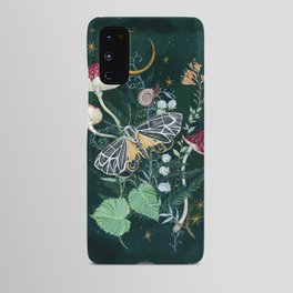 Mushroom night moth Android Case | Watercolor, Curated, Paint, Moon, Flowers, Artwork, Painting, Gouache, Lily, Butterfly 