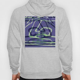 Symmetrical Frozen Puddle on the Dirt Road 2 in Purple "Patterns of Nature" Hoody
