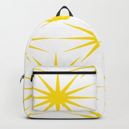 Mid-Century Modern Art Starburst 2.0 Yellow Backpack