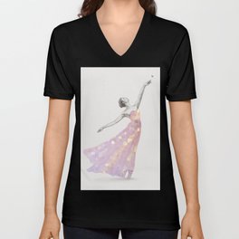 Crystal Ballerina V Neck T Shirt