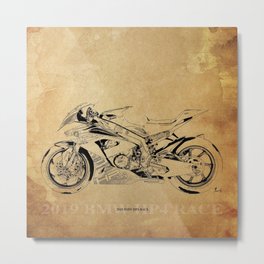 233-2019 HP4 Race original artwork for man cave decoration Metal Print | Homedecor, Giftforhim, Colored Pencil, S6, Drawing, Motocicleta, Motorcycle, Cycle, Society6, Giftformen 