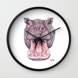 Hippopotamus Wall Clock
