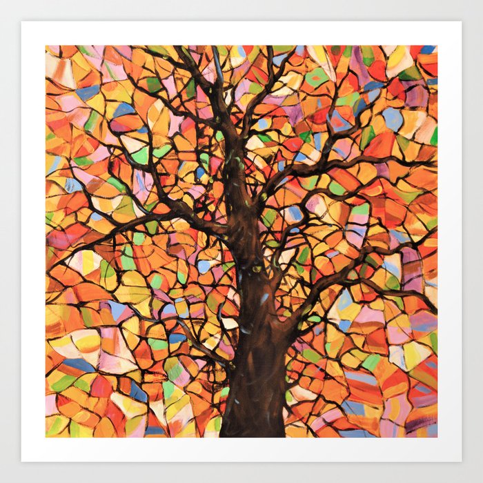 Stained Glass Tree 2 Art Print By Amy Giacomelli Society6 Stained Glass Tree 2 Art Print By Amy, Stained Glass Pictures