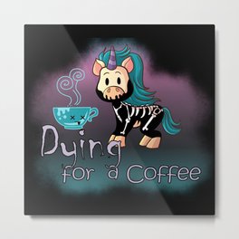 Knarf the Unicorn - Dying for a Coffee - Kawaii Metal Print | Dyingforcoffee, Goth, Anime, Emo, Punk, Gothgirl, Adevia, Gothfashion, Halloween, Manga 