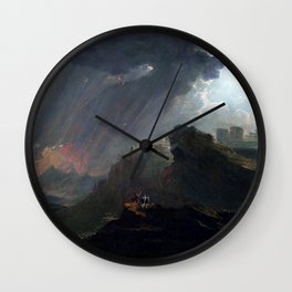 Joshua Commanding the Sun to Stand Still (1840) by John Martin Wall Clock