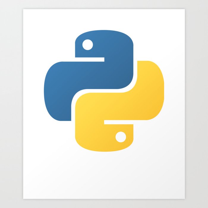 Python Official Logo Scripting Programming Language Art Print by ...