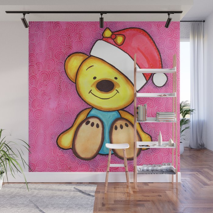 teddy bear wall painting