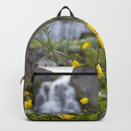 Watercolor Flower, Goldilocks Buttercup 01, Northern Iceland Backpack