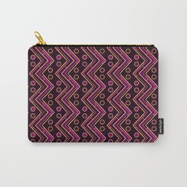 Gold Foil Arizona Chevron in Violet and Black Carry-All Pouch