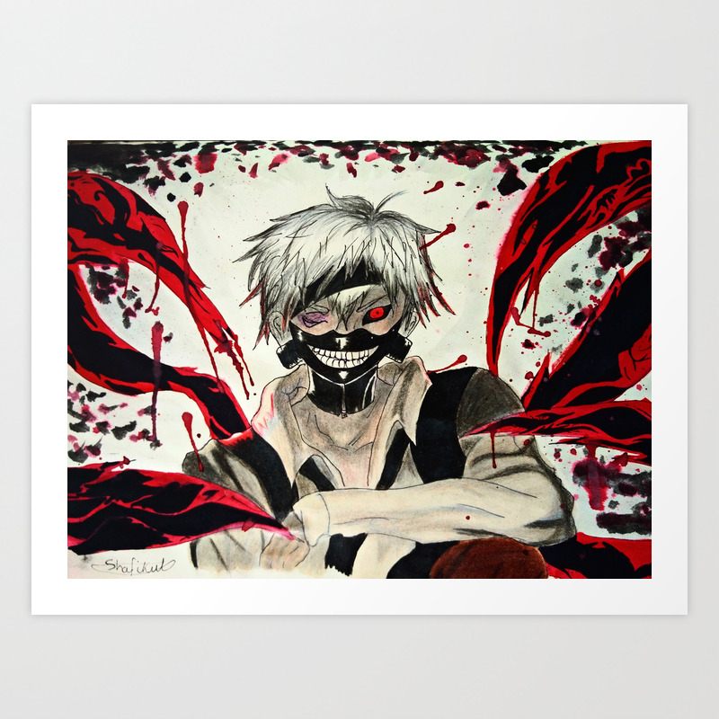 Anime Tokyo Ghoul Kaneki Ken Drawing Art Print By Shafikul786 Society6 Anime Tokyo Ghoul Kaneki Ken Drawing Art Print By Shafikul786 Society6