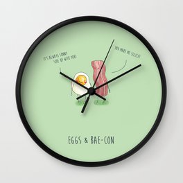 Eggs & Bae-con Wall Clock