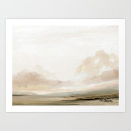 The South Art Print | Watercolor, Curated, Sky, Nature, Farmhouse, Art, Natural, Painting, Ink, Landscape 