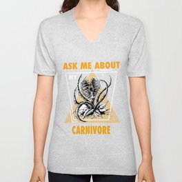 Ask Me About My Carnivores Unisex V-Neck