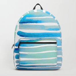 New Year Blue Water Lines Backpack