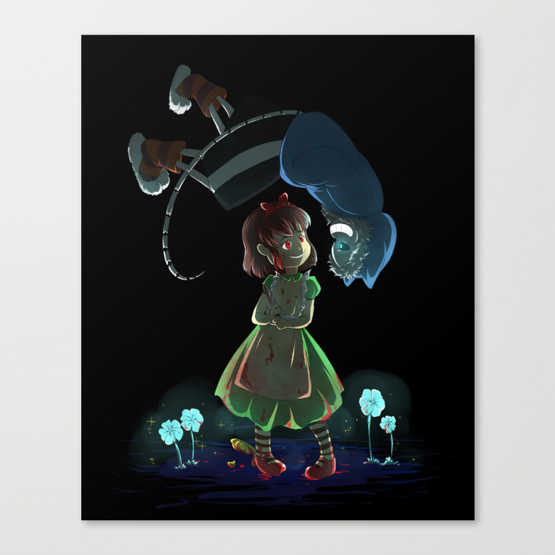 Undertale Chara In Wonderland Canvas Print By Nanabbi Society6