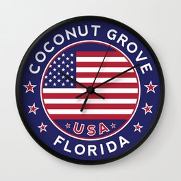 Coconut Grove, Florida Wall Clock
