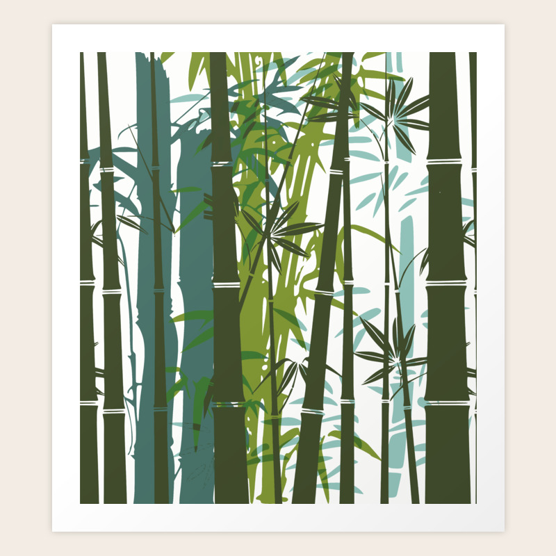 bamboo wallpaper art print by deanng