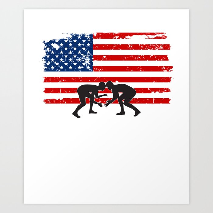 Download American Flag Wrestling Shirt Us Flag Wrestling Shirt Art Print By Jmg Outdoors Society6